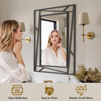 Framed Farmhouse Black Wall Mirror — 28" - View 5