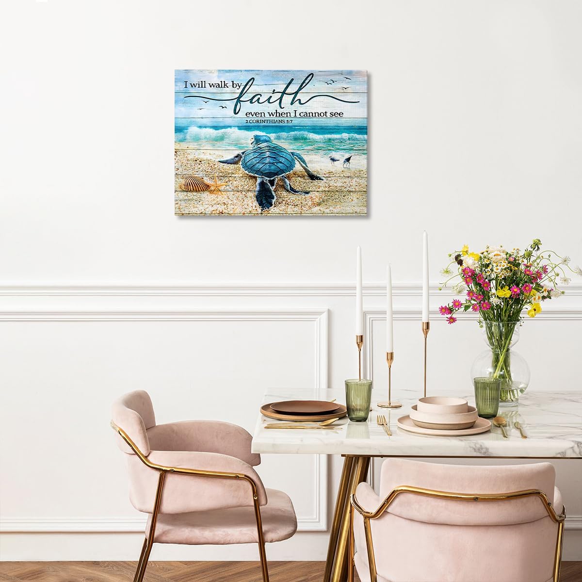 Framed Blue Wall Art — 20" - View 4