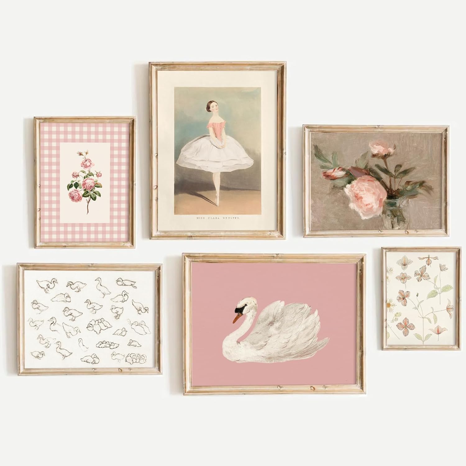 Unframed Pink Canvas Wall Art — 6" — 12x16 Inch No Frame