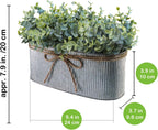 Oval Farmhouse Metal Artificial Plant - View 3