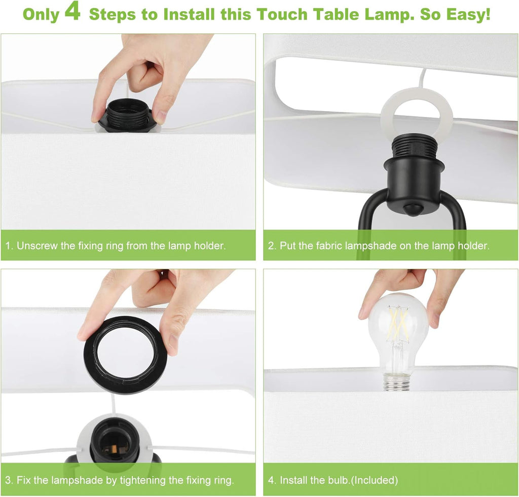 Dimmable Modern Beige Desk Lamp - View 6