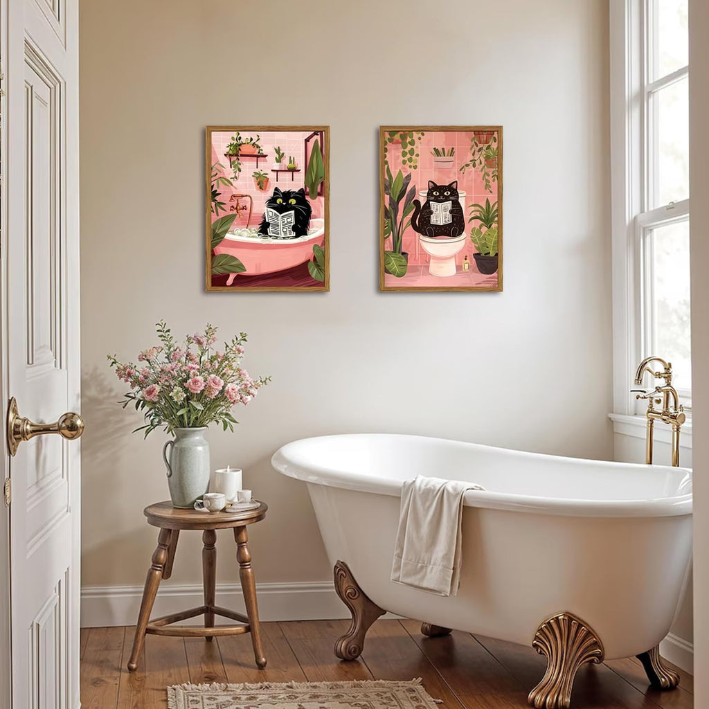 Framed Black Canvas Wall Art — 16" - View 2