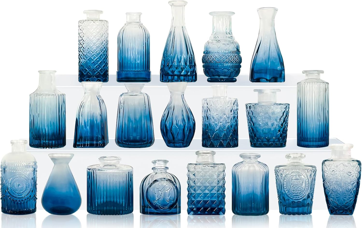 Vintage Farmhouse Black Vase — Blue