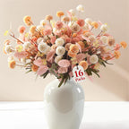 Beige Artificial Flowers — Beige Pink Orange White