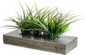 Rectangular Black Faux Plant — 10" — Weathered Gray