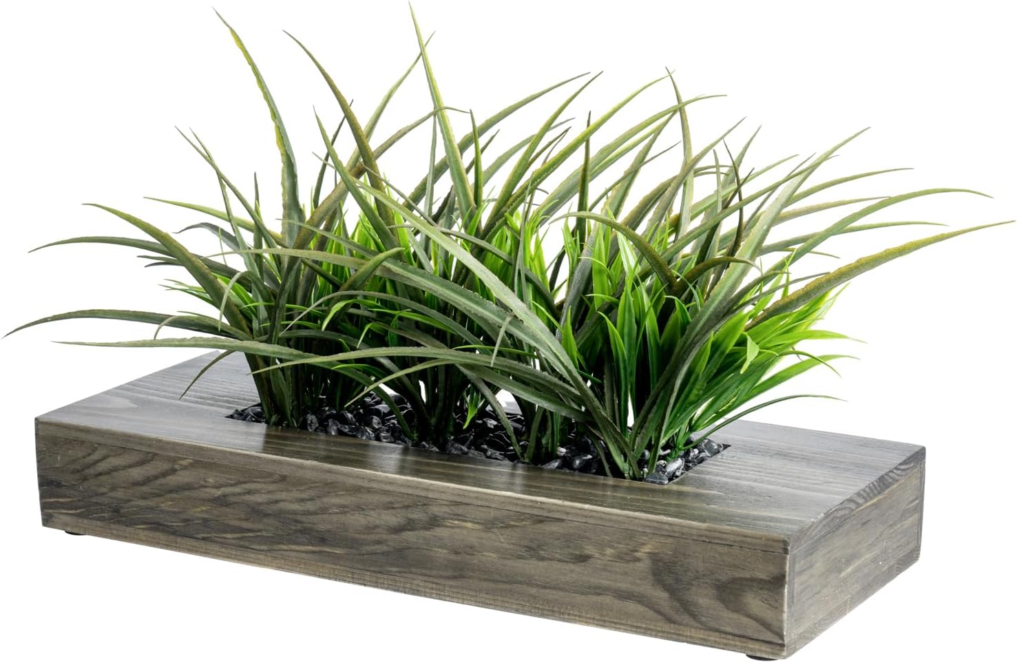 Rectangular Black Faux Plant — 10" — Weathered Gray