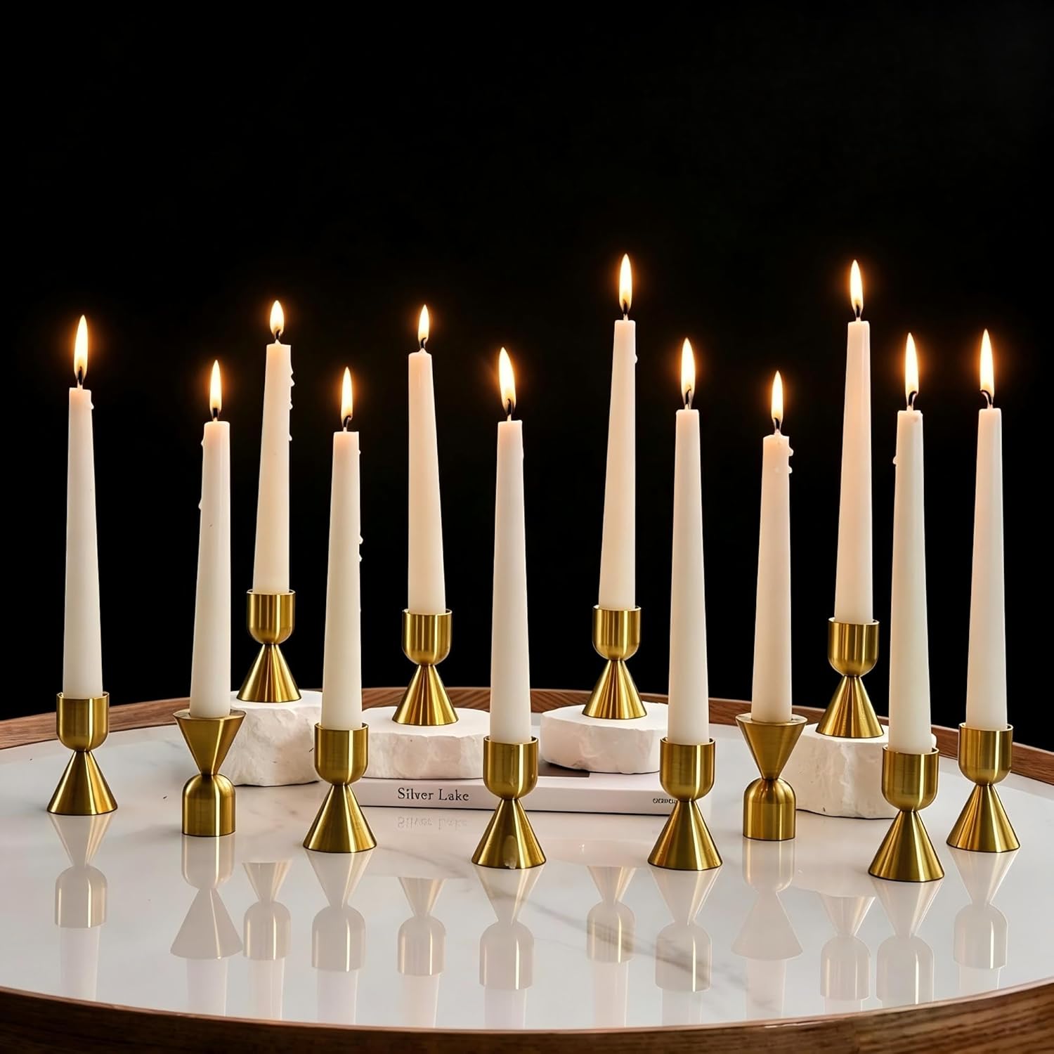 Luxe Metal Candle — Set of 4 — Style 1