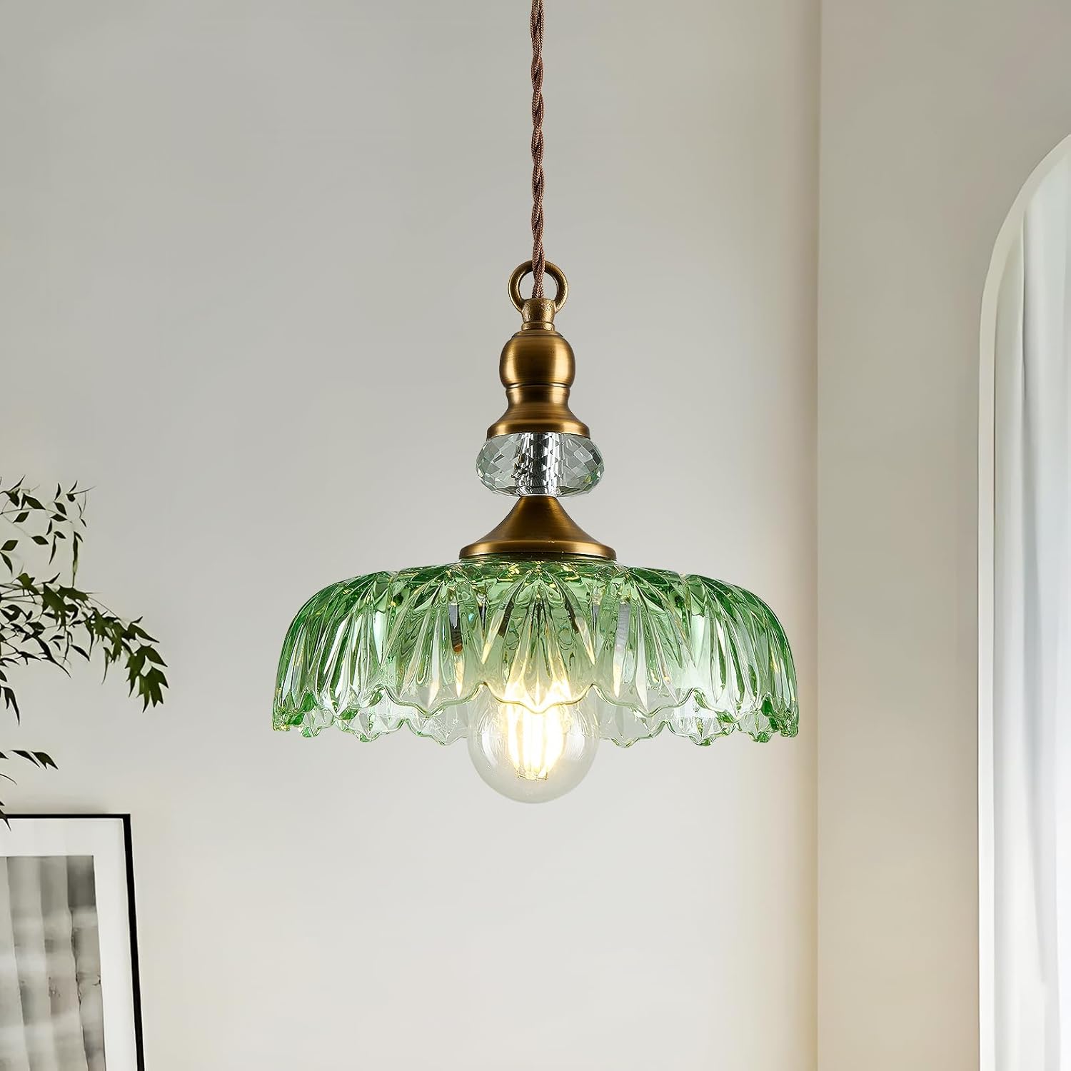 Adjustable Farmhouse Black Chandelier — Green1