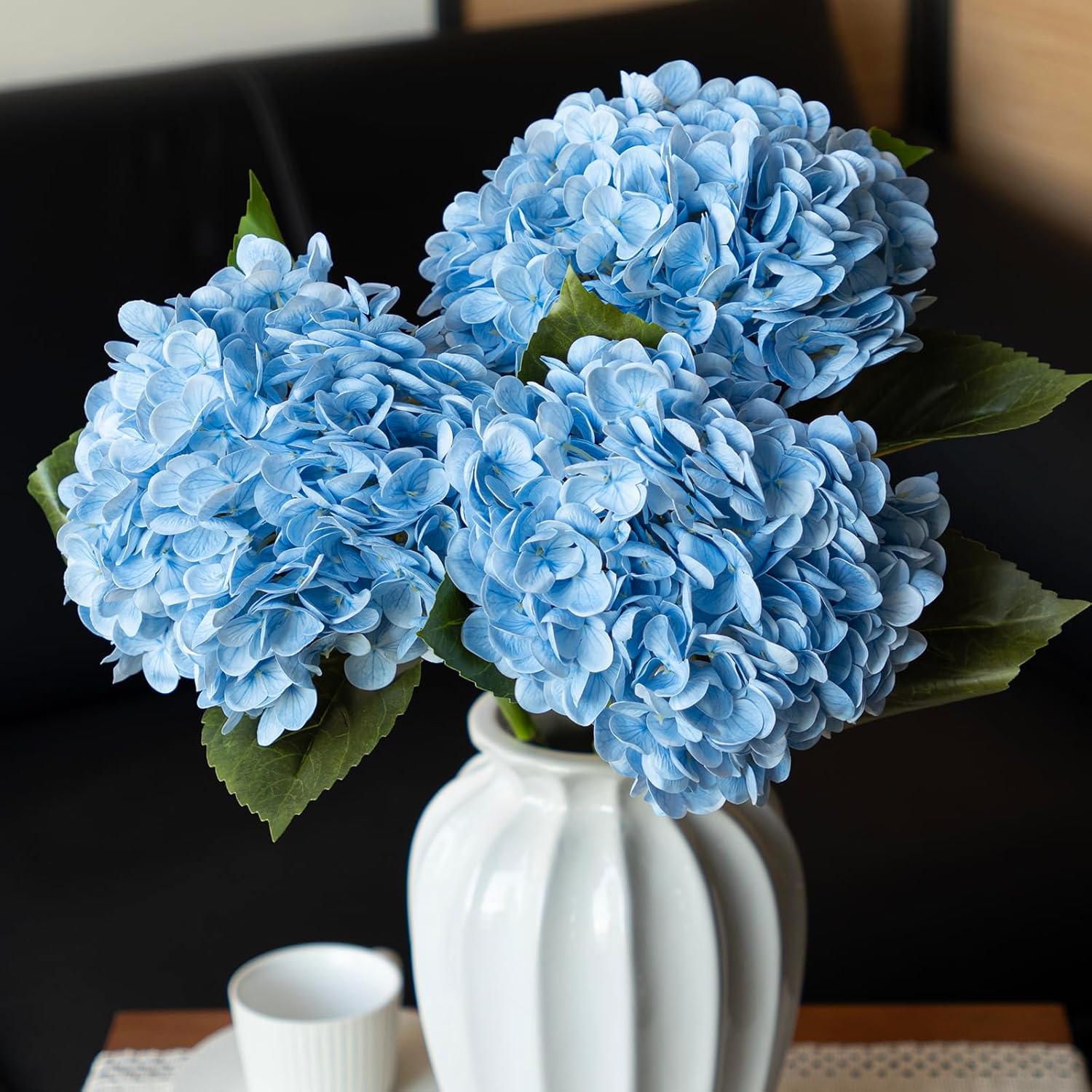 Blue Artificial Flowers — 22" — Baby Blue