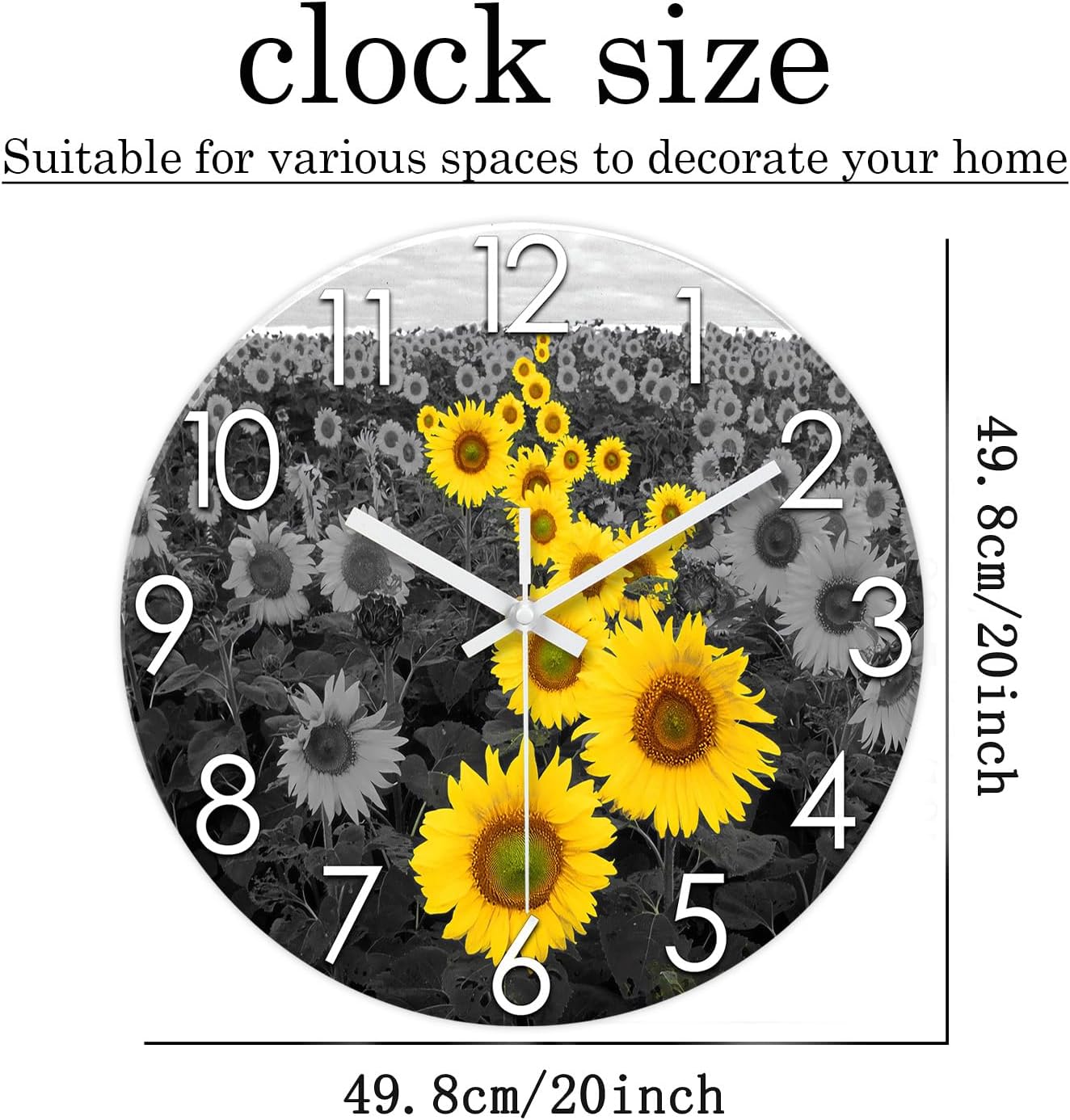 Battery Operated Blue Wall Clock — 20" - View 6