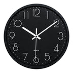 Battery Operated Black Wall Clock — 12"