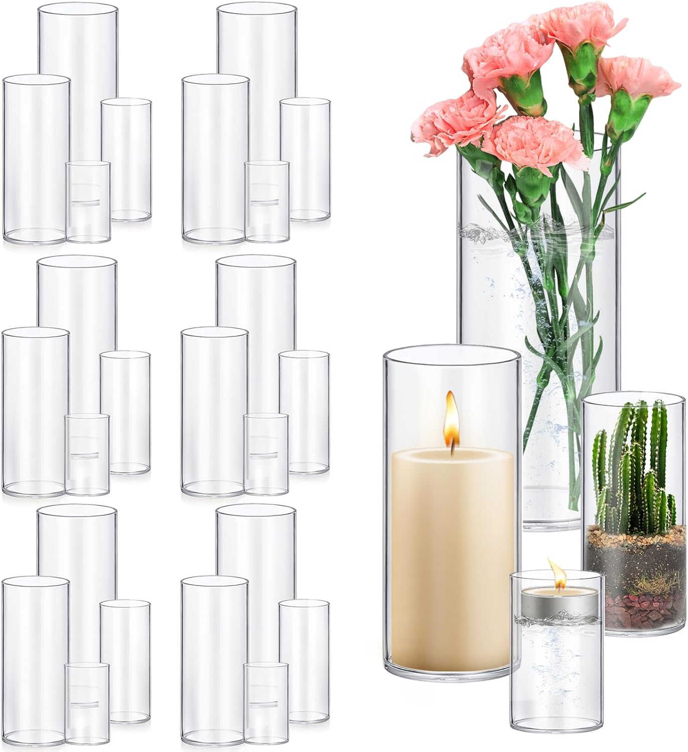 Metal Candle — 10" — 24 Pack (4,6,8,10 Inch )
