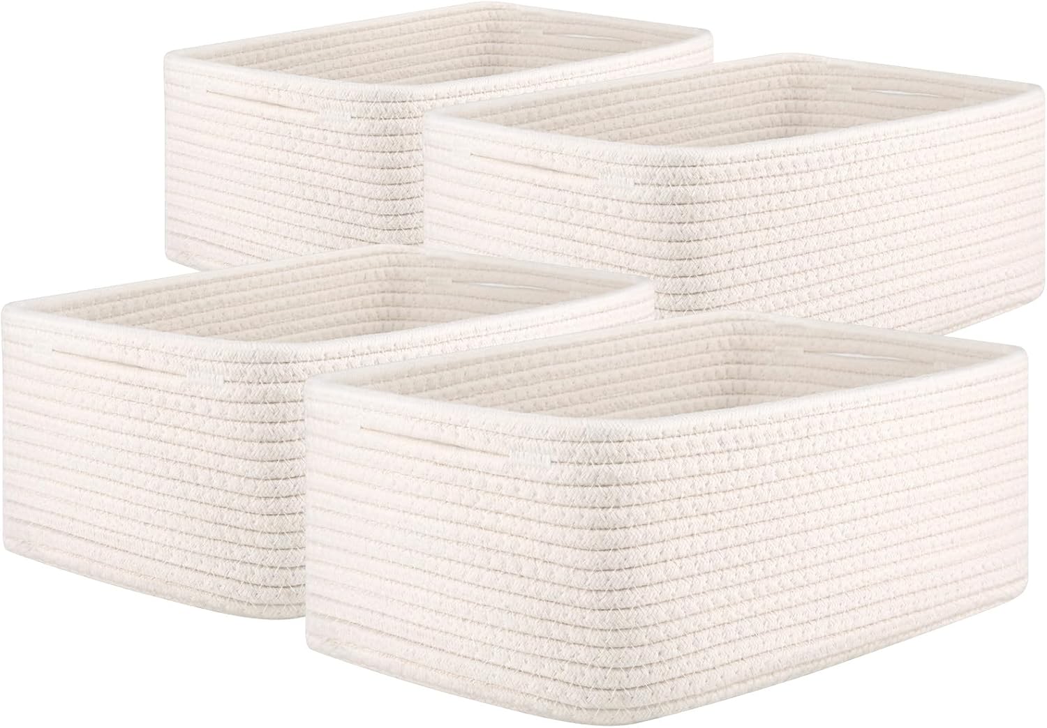 Black Storage Bin — 11.8" — White