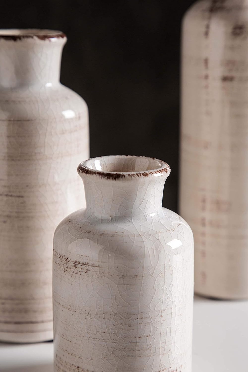 Farmhouse Ceramic Flower Vase - View 3