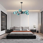 Mid-Century Black Chandelier — 8-Light - View 9