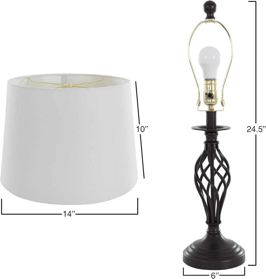 Farmhouse Metal Table Lamp — Set of 2 - View 4