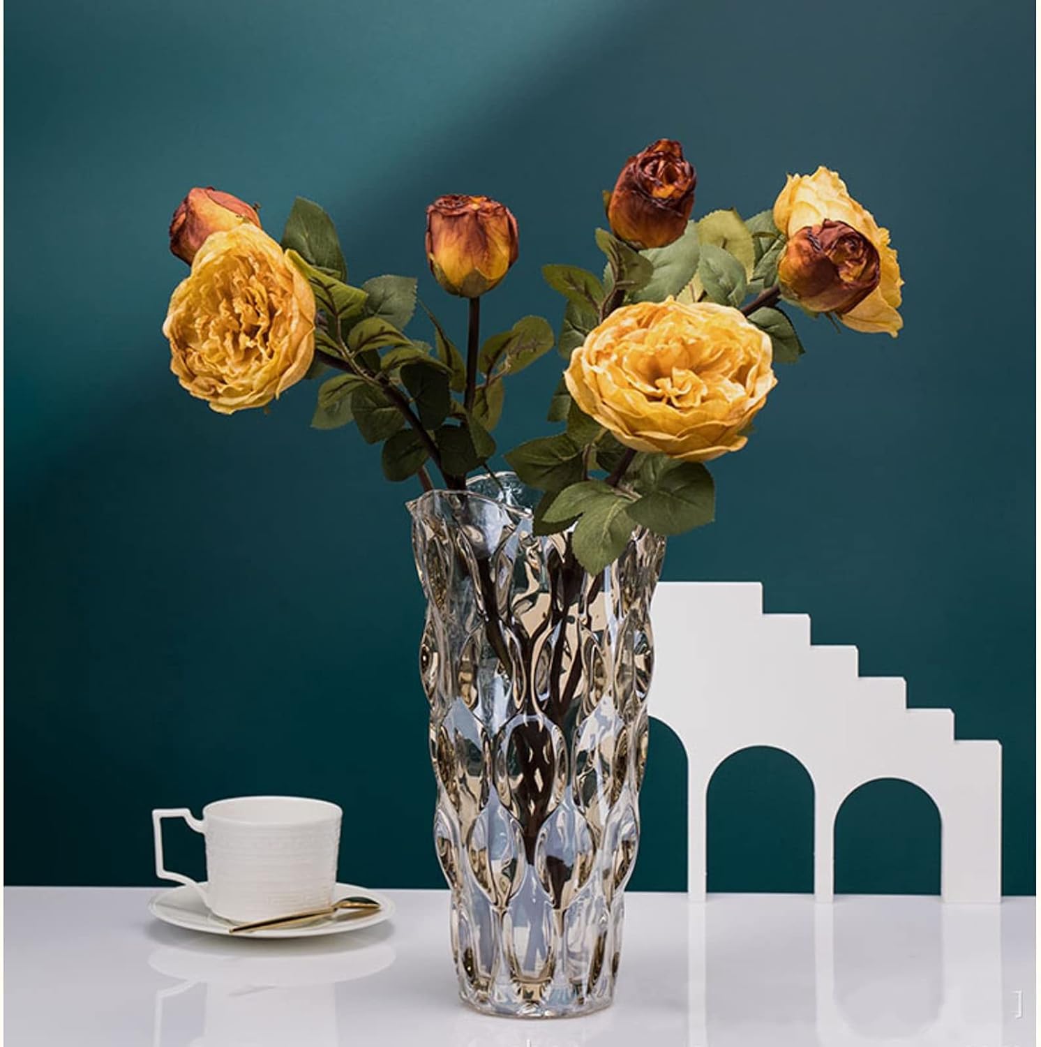 Green Flower Vase — 9.5" - View 4