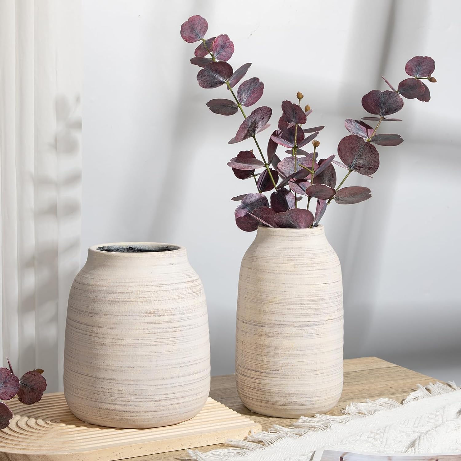 Vintage Farmhouse Brown Vase — 6" - View 4