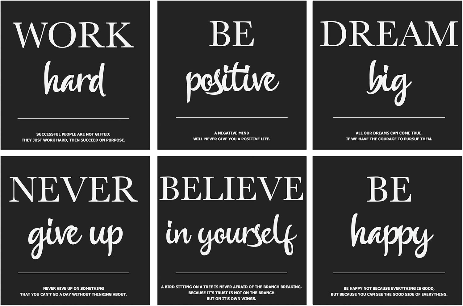 Black Wall Art — 20X20 — 12L" x 12W"
