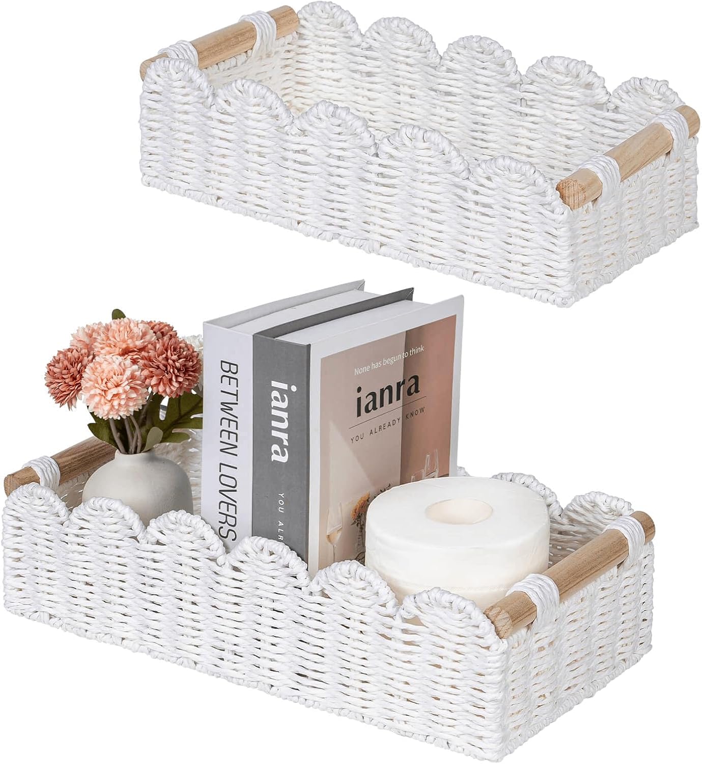 Beige Basket — White