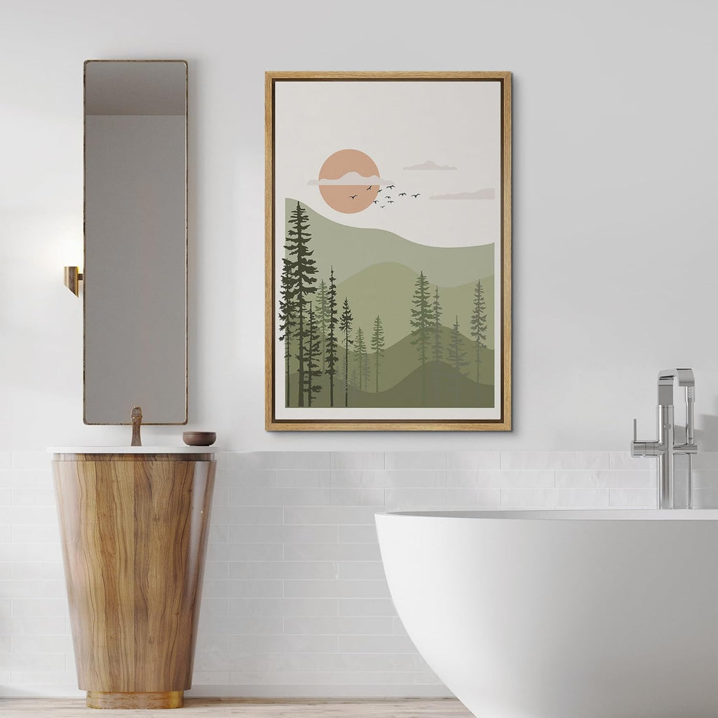 Framed Boho Wood Wall Art — 24" - View 2