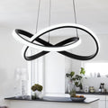Dimmable Modern Black Chandelier — 7" — Black