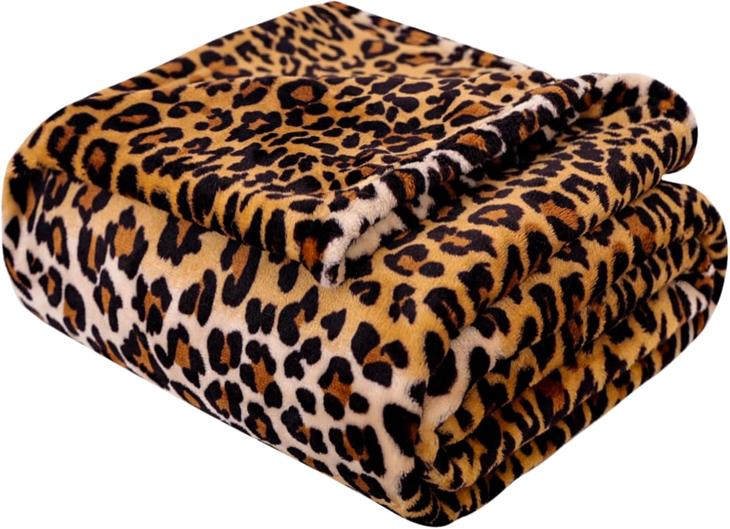 Black Throw Pillow — 60" — Classic Leopard-black and Yellow