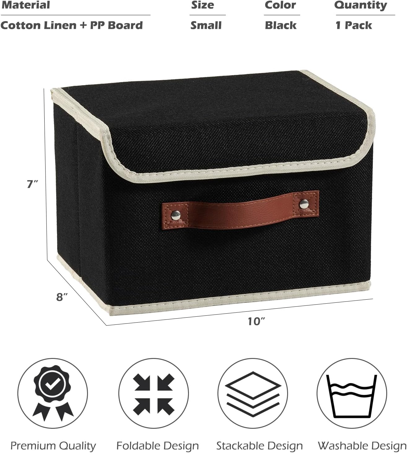 Linen Beige Storage Bin — Set of 1 - View 3
