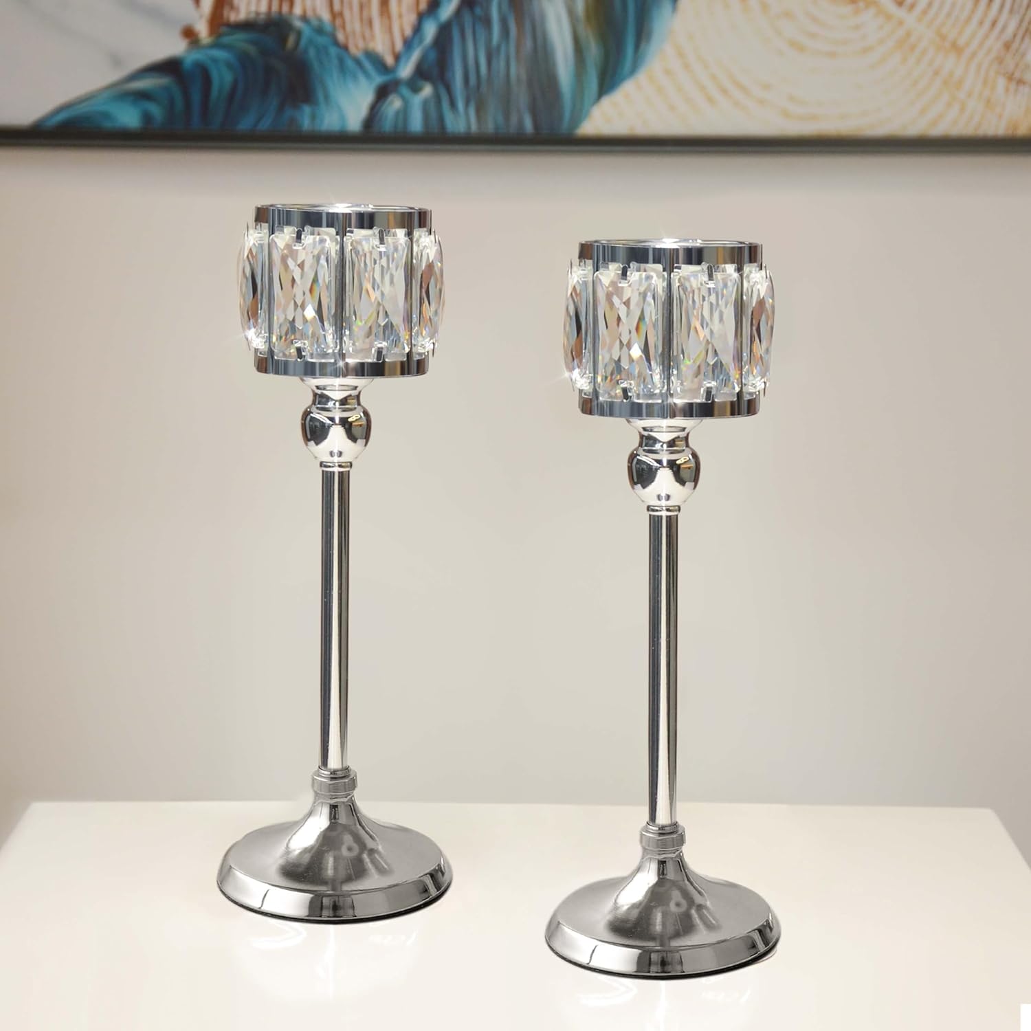 Luxe Black Candle — Set of 3 — Silver 2ps
