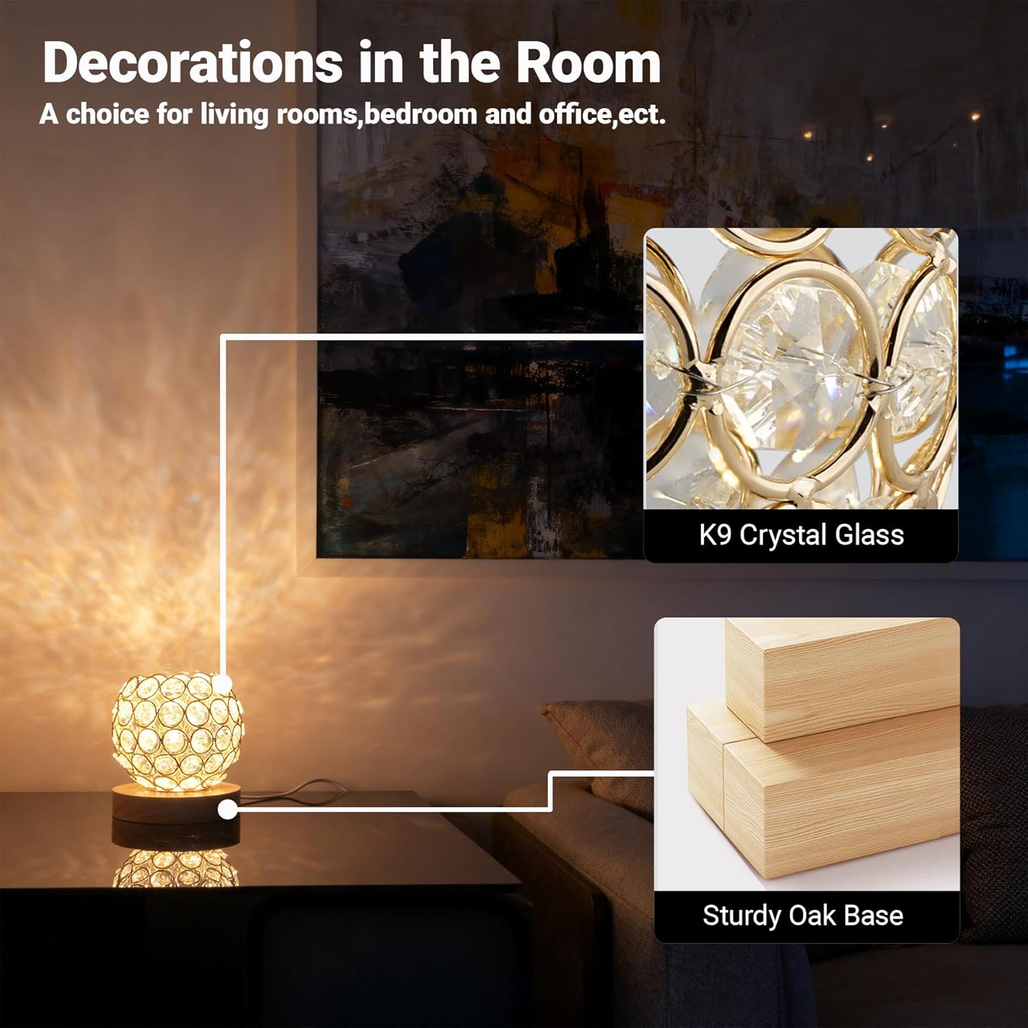Luxe Metal Table Lamp - View 3