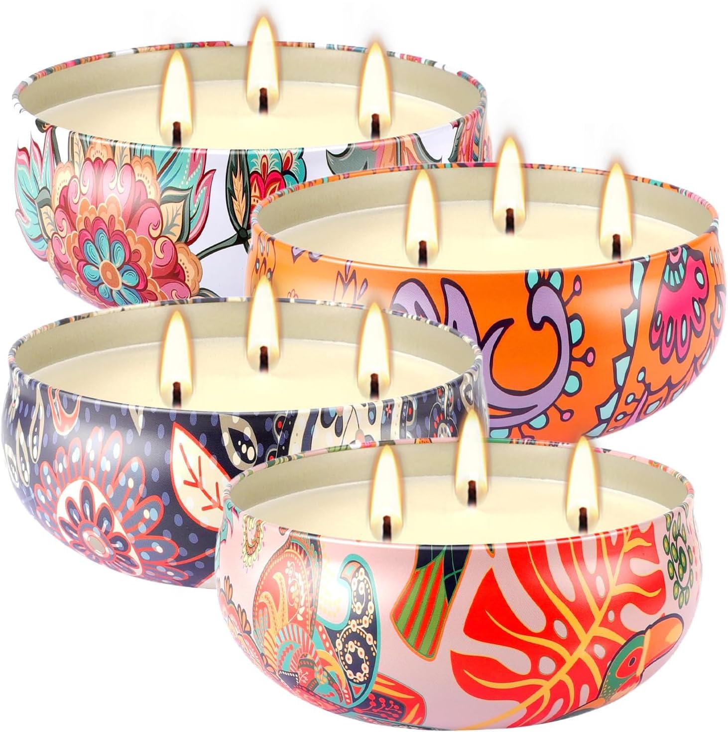 Soy Wax Black Scented Candle — Set of 16 — 4pack-citronella
