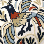 Embroidered Boho Blue Throw Pillow Cover — 18" - View 3