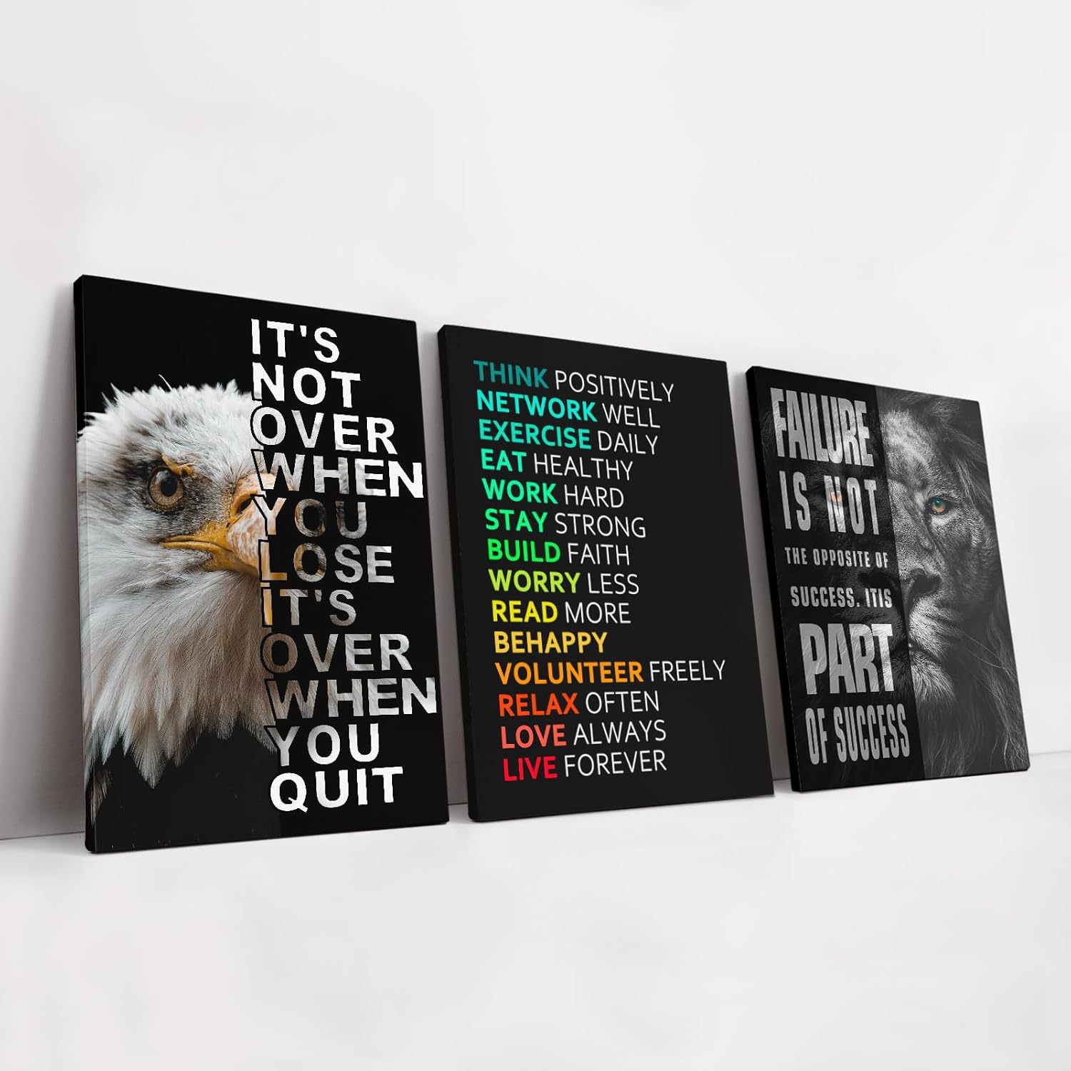 Wrapped Canvas Blue Wall Art — 12x16 — Inspirational Picture Animal
