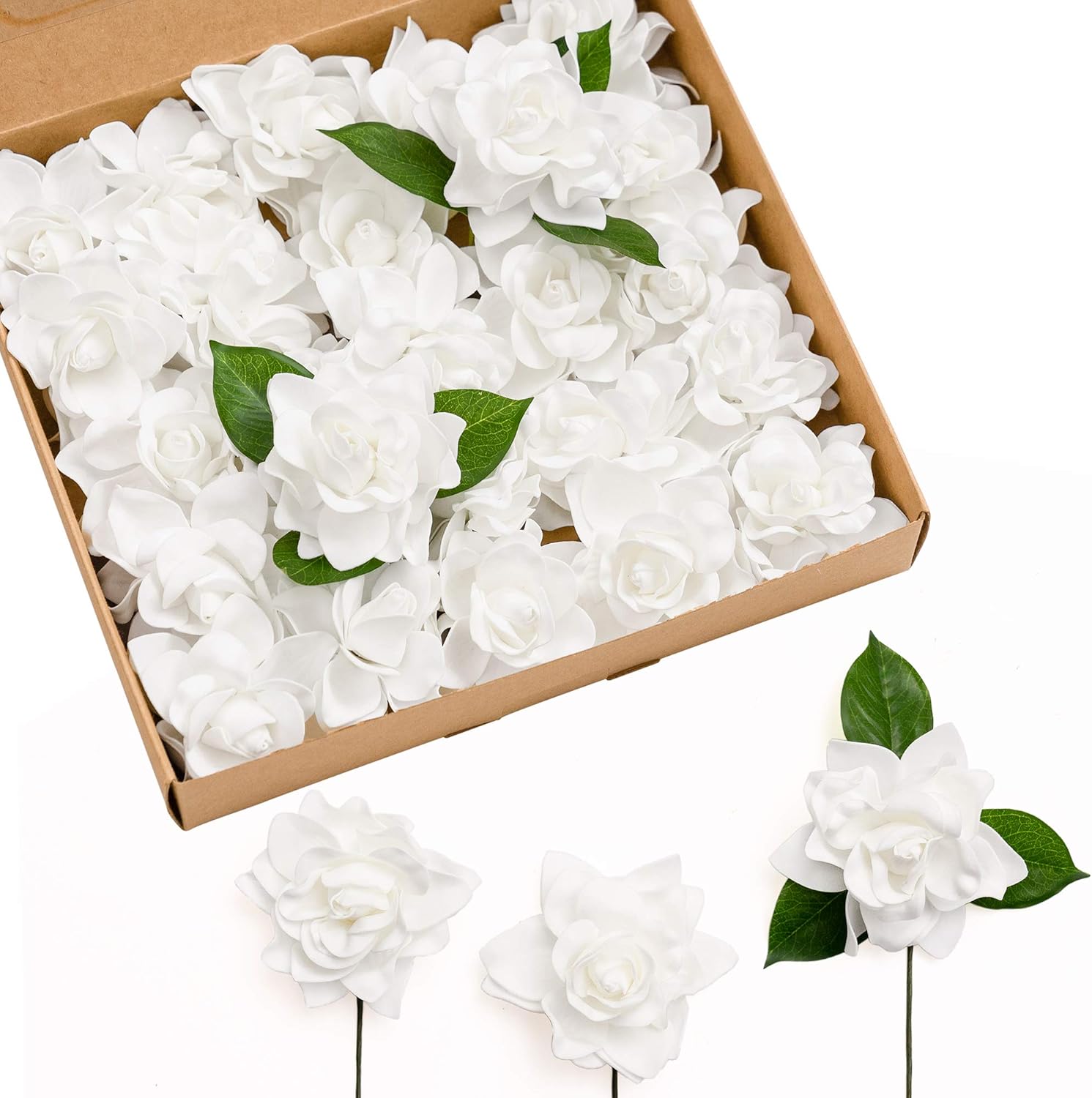 Beige Artificial Flowers — Wht-pure White