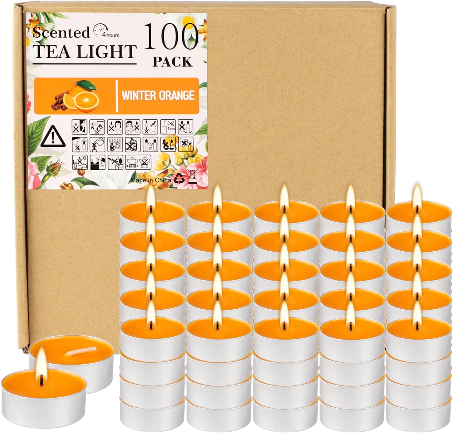 Soy Wax Metal Scented Candle — Winter Orange