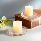 Round White Pillar Candle — 5" - View 9
