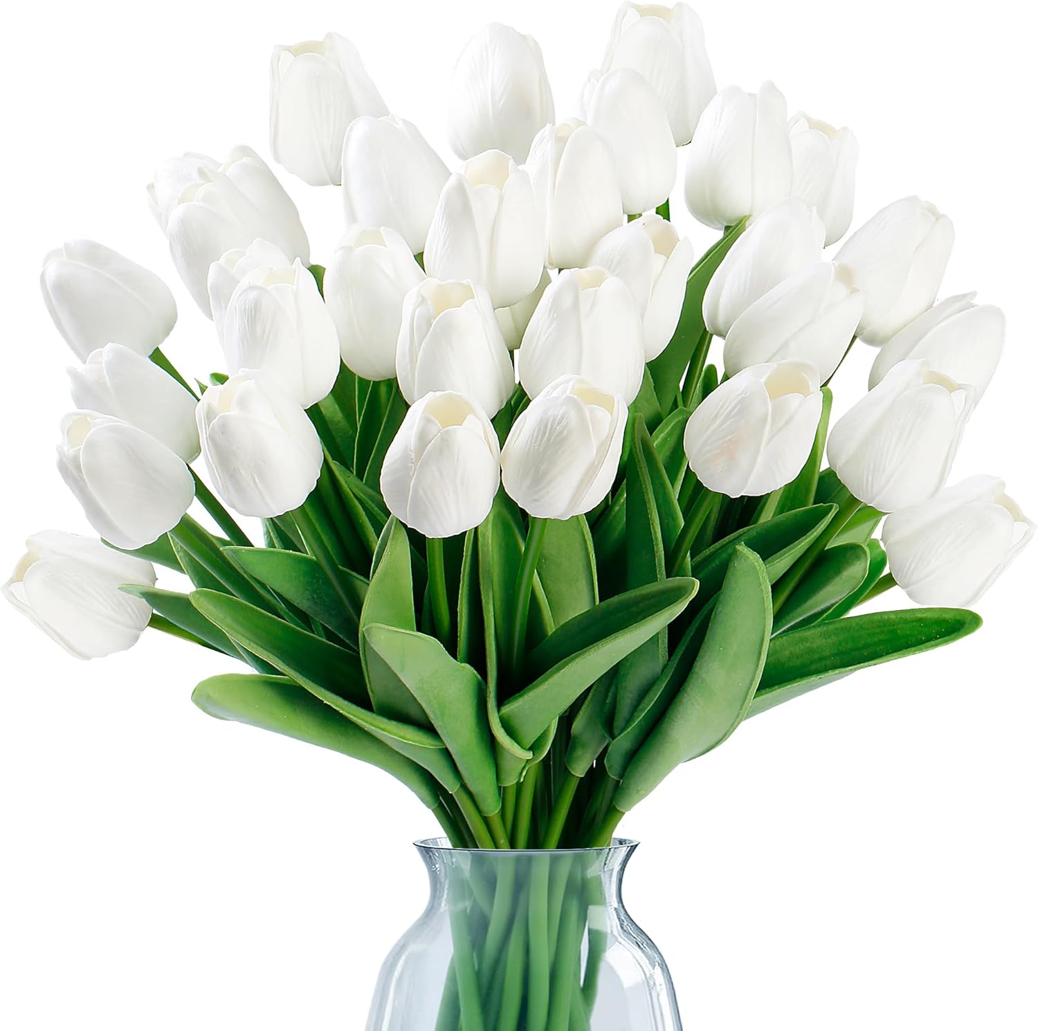 Green Artificial Flowers — 30 Pcs