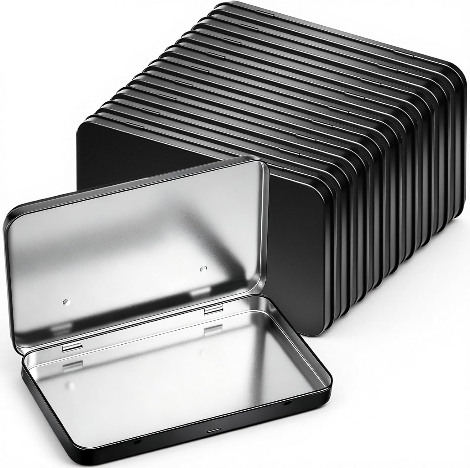Rectangular Black Storage Basket — 0.6" — Black