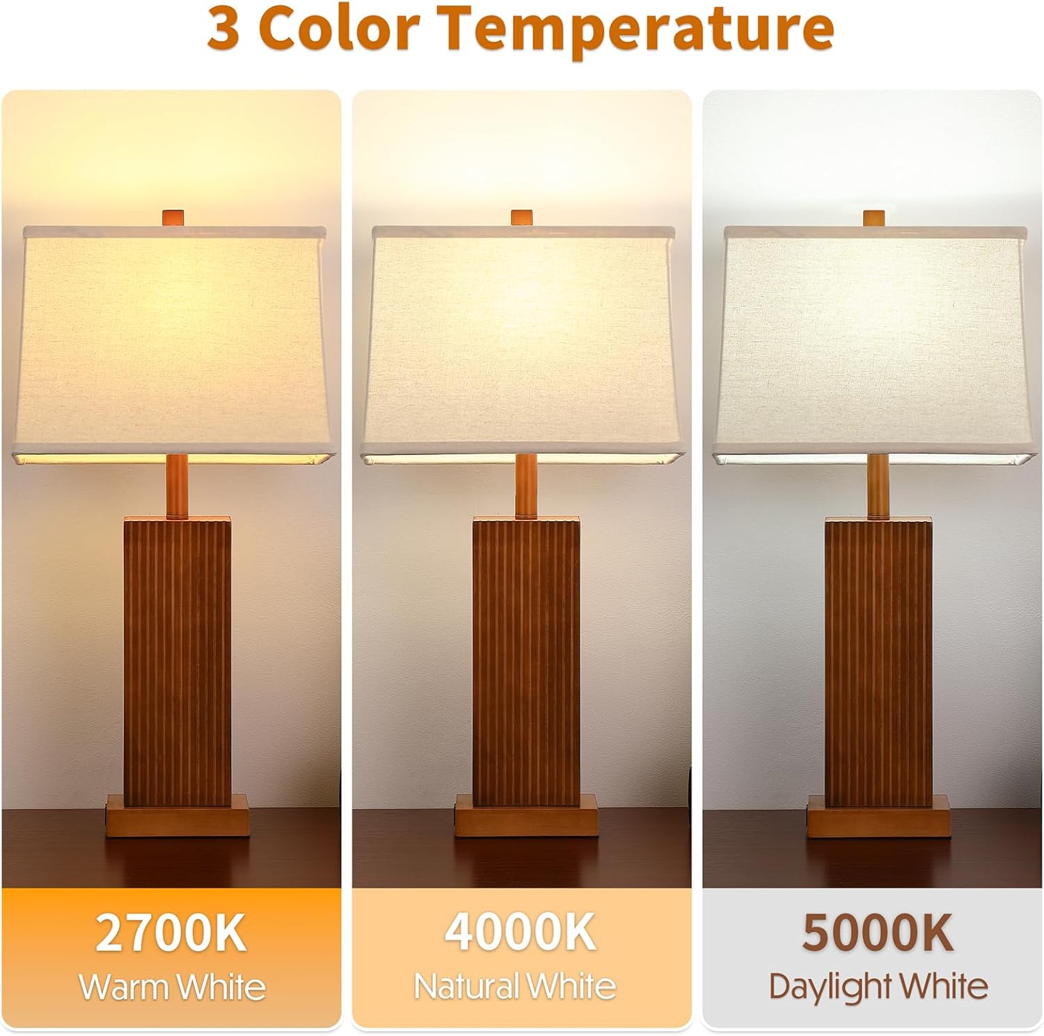 USB Charging Farmhouse Beige Table Lamp — 27.5" - View 3