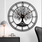 Battery Operated Mid-Century Metal Wall Clock — 24"