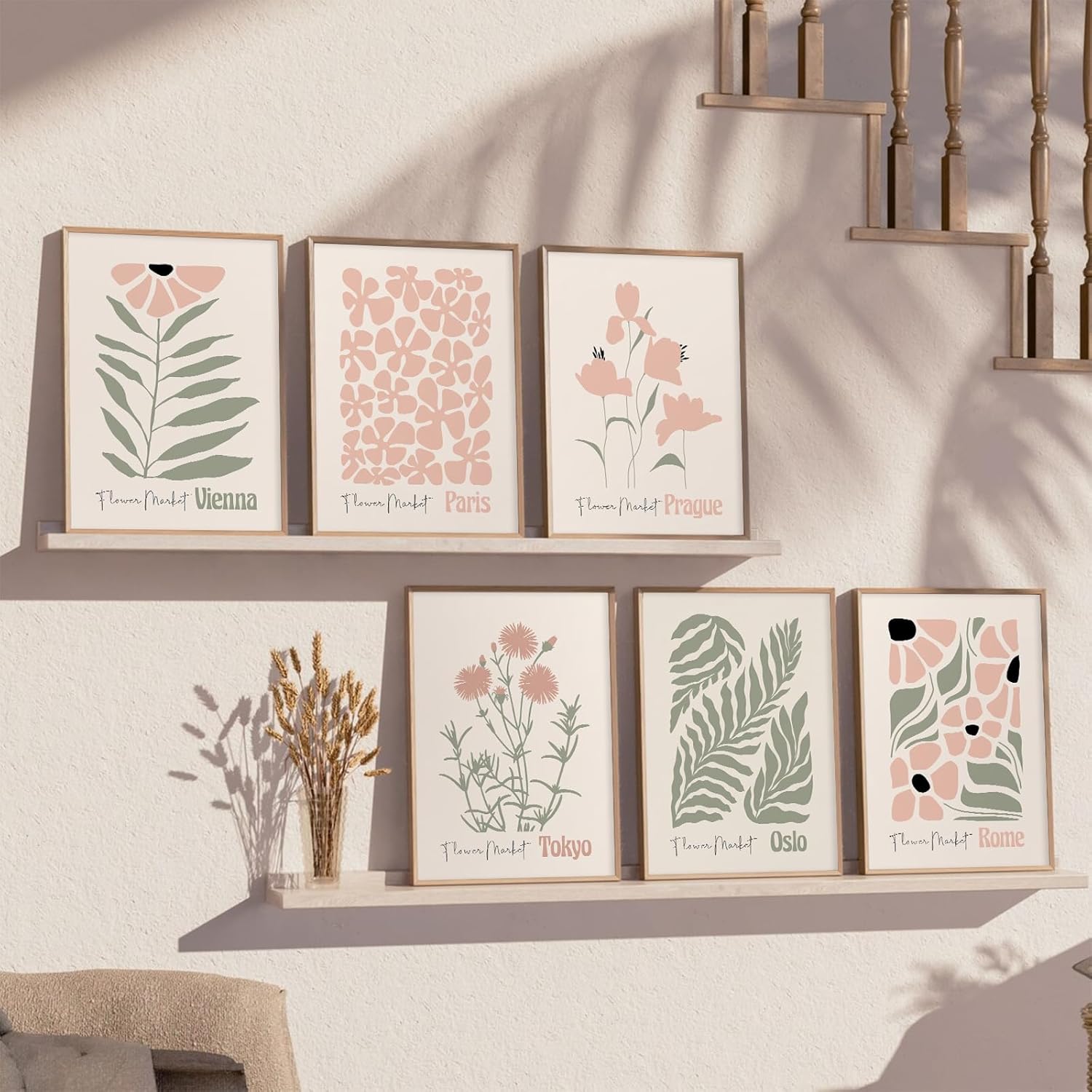 Unframed Boho Beige Wall Art Print — 16" - View 6