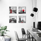 Framed Modern Black Canvas Wall Art — 24" - View 3