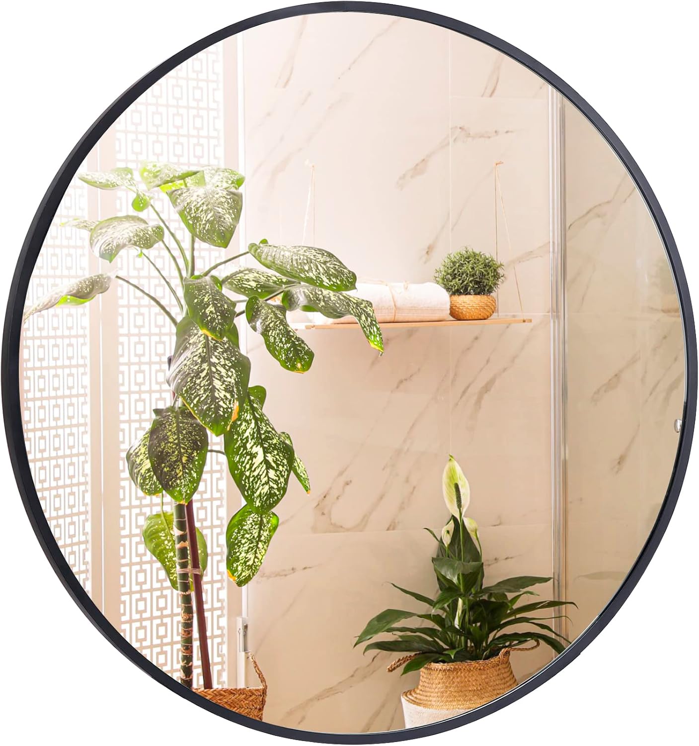 Metal Round Mirror — 24" — 18"L x 18"W