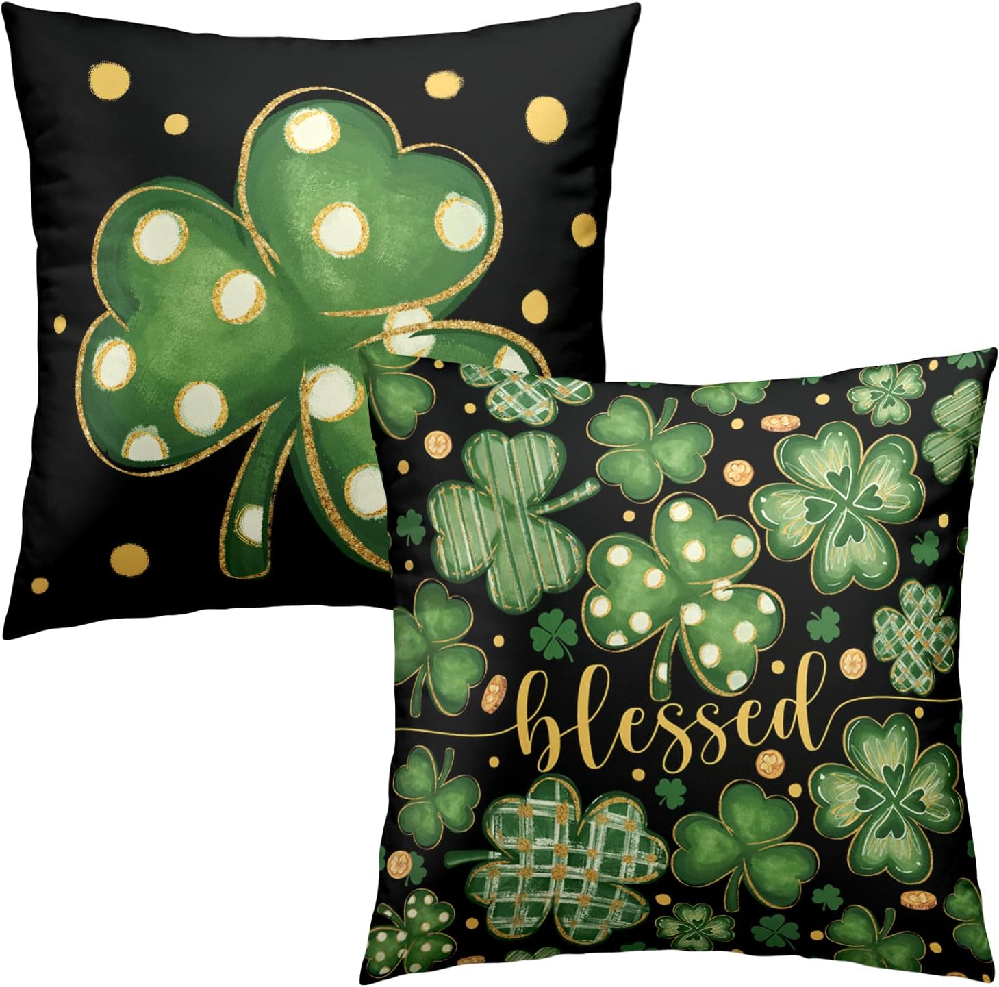 Boho Blue Throw Pillow Cover — 18" — Lucky Blessed