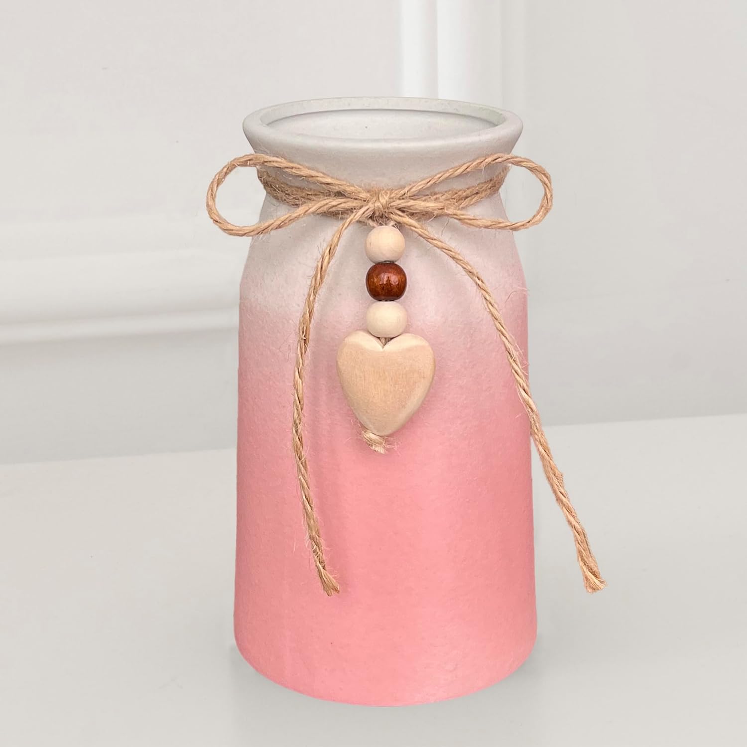Boho Black Flower Vase — Pink