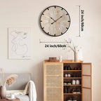 Battery Operated Farmhouse Brown Wall Clock — 24" - View 8