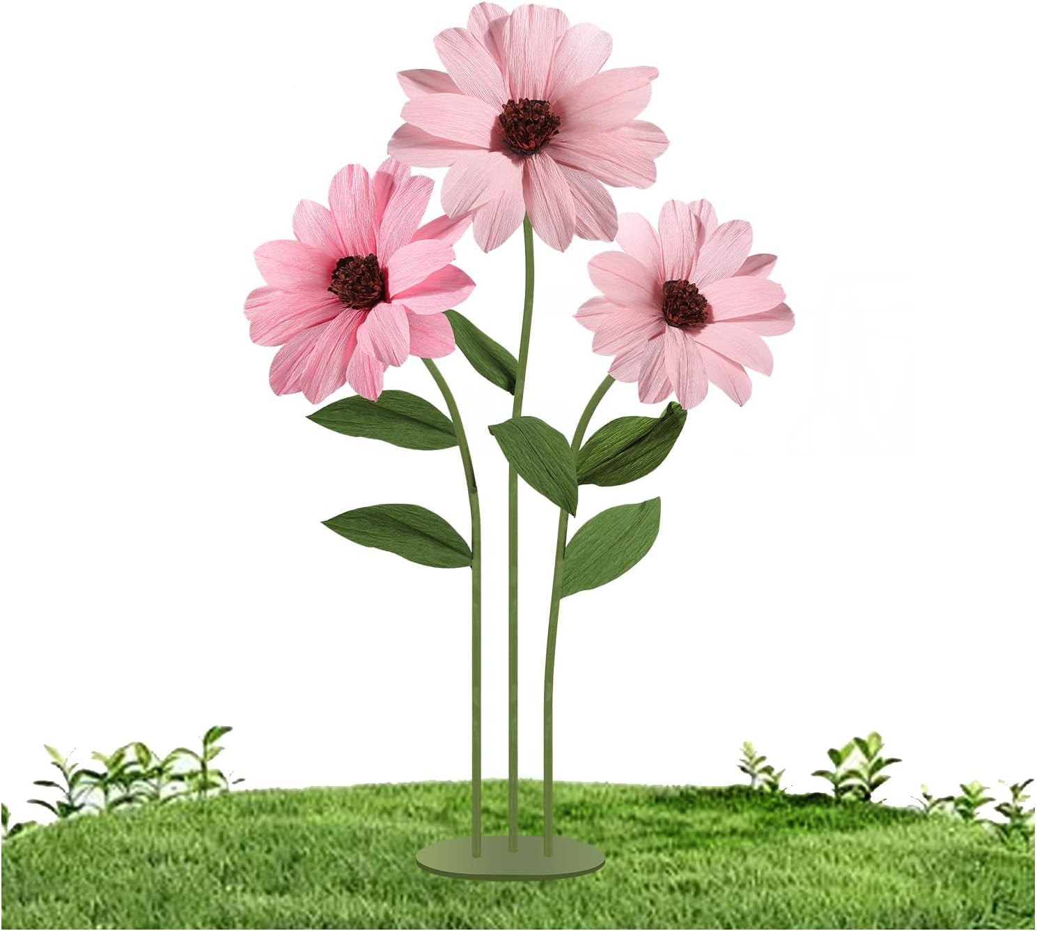 Beige Artificial Plant — Gradient Pink Daisy