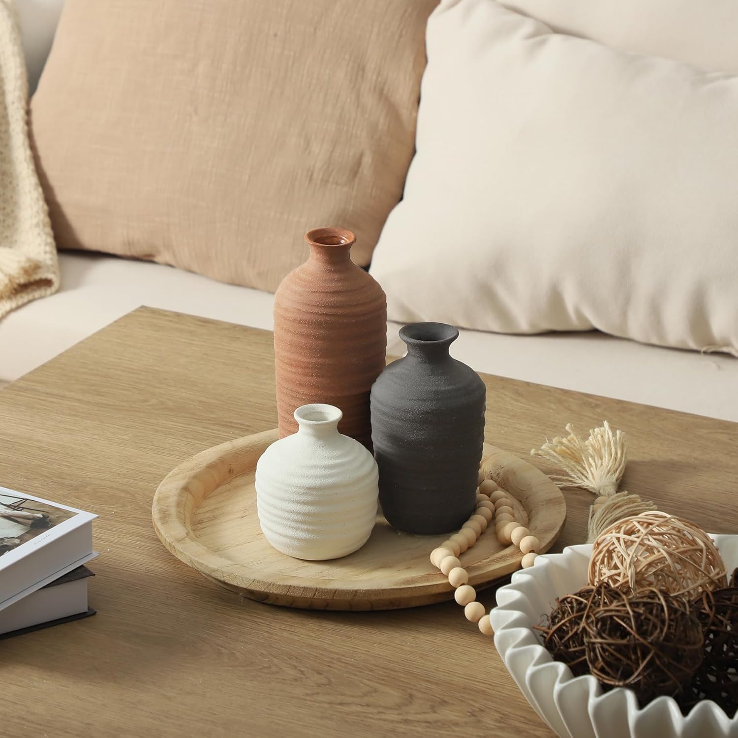 Boho Brown Decorative Vase — Set of 3 - View 4