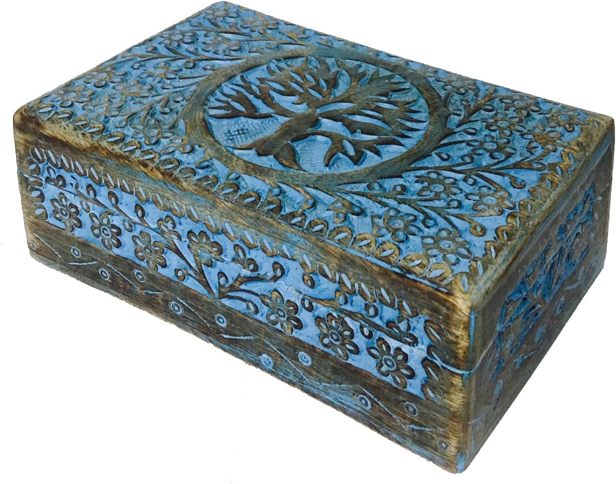 Hand-Carved Wood Home Decor — 5" — Tree of Life