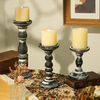 Farmhouse Black Pillar Candle — 5.9" - View 3